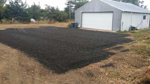 RV parking pad - recycled roadbase