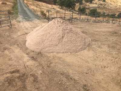 washed concrete sand in a big pile