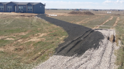 Recycled Concrete Rock with asphalt overlay