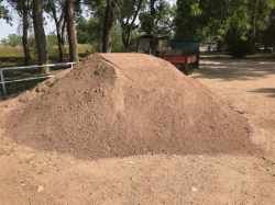 a photo of a pile of screened fill dirt.